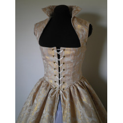 Vestido Renaissance Dourado Adulto
