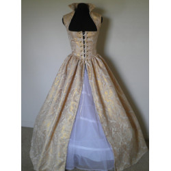 Vestido Renaissance Dourado Adulto