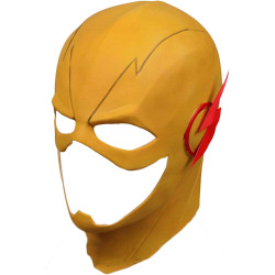 Máscara The Flash Luxo Amarelo Cosplay