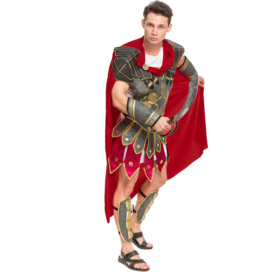 Fantasia Gladiador Grego Adulto Luxo Fantasia Gladiador Grego Adulto Luxo