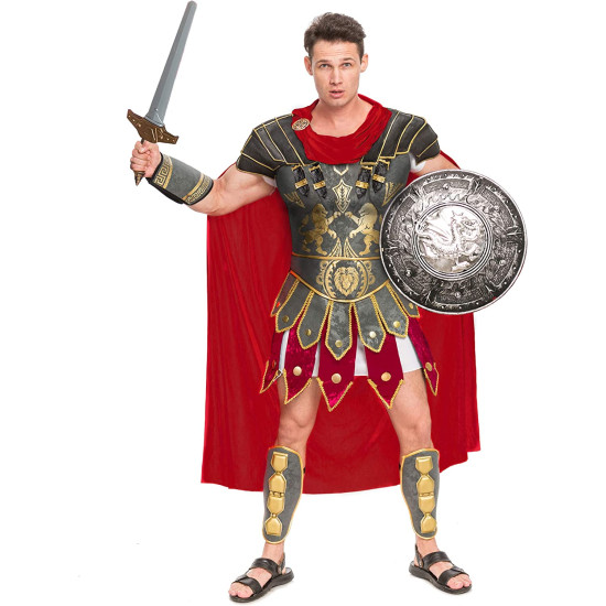 Fantasia Gladiador Grego Adulto Luxo Fantasia Gladiador Grego Adulto Luxo