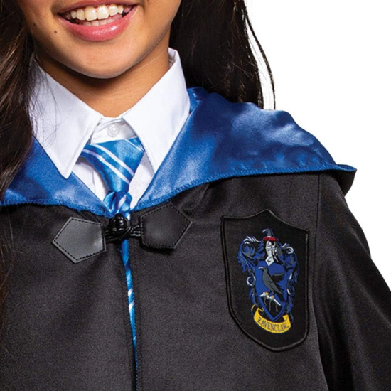 Fantasia Casa Corvinal Manto Luxo Harry Potter Infantil