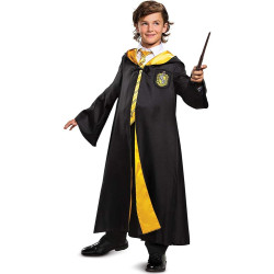 Fantasia Casa de Lufa-Lufa Manto Luxo Harry Potter Infantil