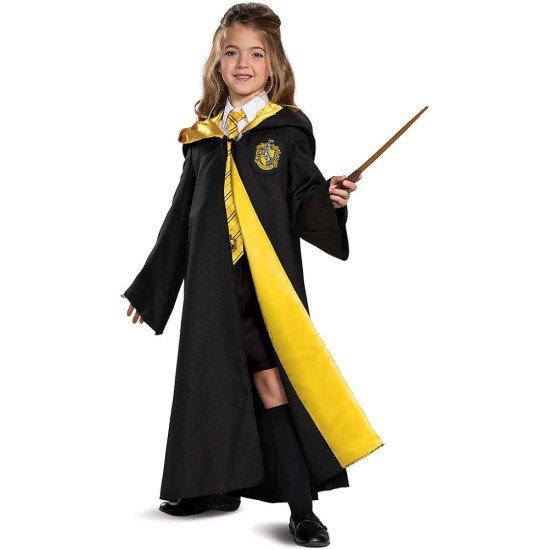 Fantasia Casa de Lufa-Lufa Manto Luxo Harry Potter Infantil Fantasia Casa de Lufa-Lufa Manto Luxo Harry Potter Infantil