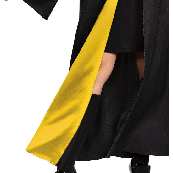 Fantasia Casa Lufa-Lufa Manto Luxo Harry Potter Adulto