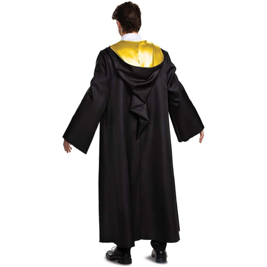 Fantasia Casa Lufa-Lufa Manto Luxo Harry Potter Adulto