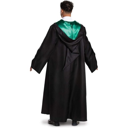 Fantasia Casa Sonserina Manto Luxo Harry Potter Adulto