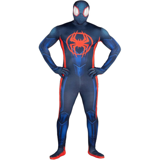 Fantasia Homem Aranha Verse 2 Miles Morales Adulto Fantasia Homem Aranha Verse 2 Miles Morales Adulto