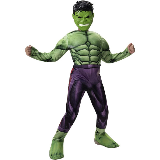 Fantasia Infantil Incrível Hulk com Luxo Músculo Fantasia Infantil Incrível Hulk com Luxo Músculo