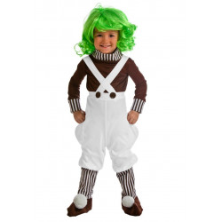 Fantasia Anões Oompa Loopas Fabrica de Chocolate Infantil Luxo