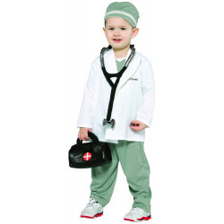 Fantasia Infantil Bebê Médico Luxo