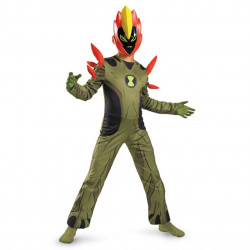 Fantasia Infantil Ben 10 Swampfire Fogo Selvagem Luxo