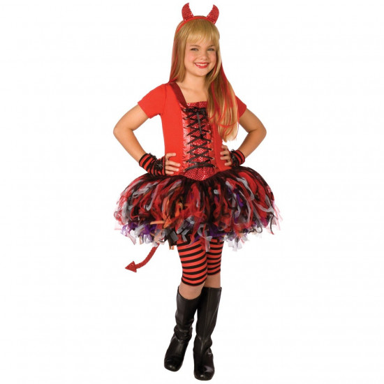 Fantasia Infantil Diabinha Capetinha Luxo