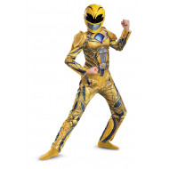Fantasia Power Rangers Amarelo Filme Músculos Infantil