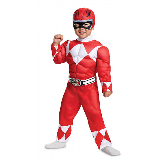 Fantasia Power Rangers Vermelho Bebê Infantil