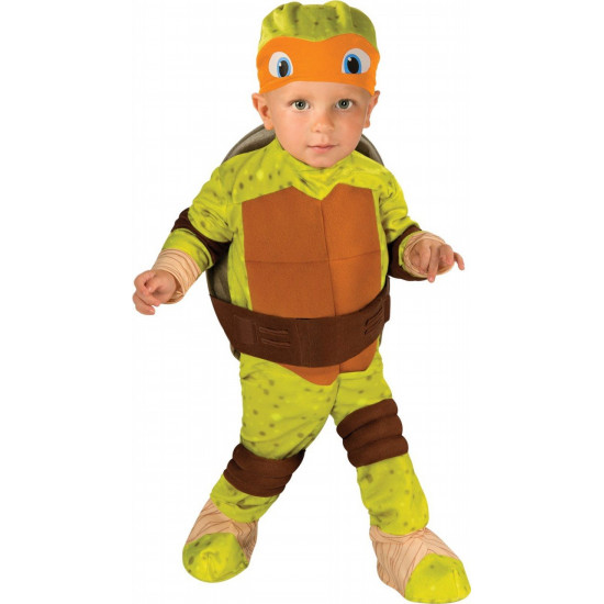 Fantasia Tartarugas Ninja Infantil Bebê Luxo Michelangelo Fantasia Tartarugas Ninja Infantil Bebê Luxo Michelangelo