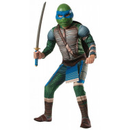 Fantasia Tartarugas Ninja Luxo Leonardo com Músculos Infantil