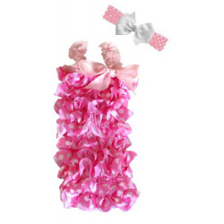 Macacão de Babados em Renda Pink