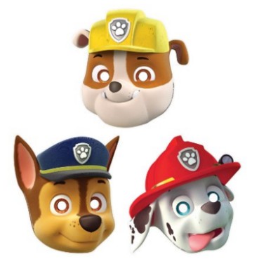 Máscaras Patrulha Canina Paw Patrol Máscaras Patrulha Canina Paw Patrol