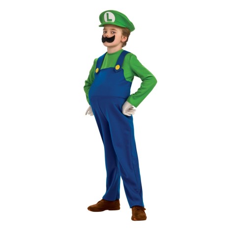 Super Mario Bros Fantasia Infantil Luxo Luigi Super Mario Bros Fantasia Infantil Luxo Luigi