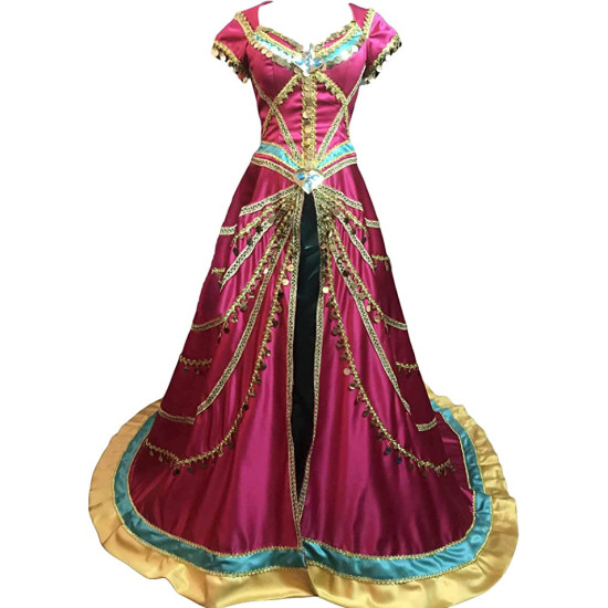 Fantasia Jasmine Luxo Adulto Elite Bordado Fantasia Jasmine Luxo Adulto Elite Bordado