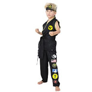 Fantasia Karate Kid Cobra Infantil Luxo