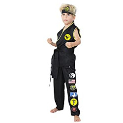 Fantasia Karate Kid Cobra Infantil Luxo