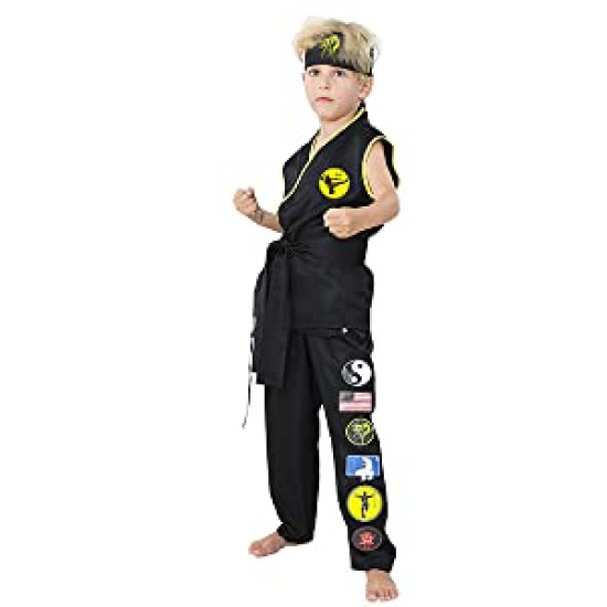 Fantasia Karate Kid Cobra Infantil Luxo Fantasia Karate Kid Cobra Infantil Luxo