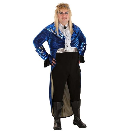 Fantasia Labirinto A Magia do Tempo Jareth Adulto Luxo Extra Grande