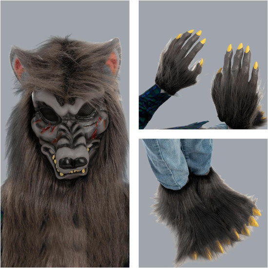 Fantasia Lobo Lobisomem Infantil Luxo Fantasia Lobo Lobisomem Infantil Luxo