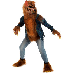 Fantasia Lobo Lobisomem Infantil Luxo Tan
