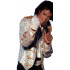 Luvas Michael Jackson com Lantejoulas Prateadas Adulto