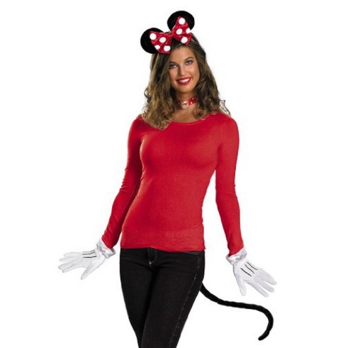 Luvas Tiara Rabo da Minnie Mouse Disney Clássica Luvas Tiara Rabo da Minnie Mouse Disney Clássica