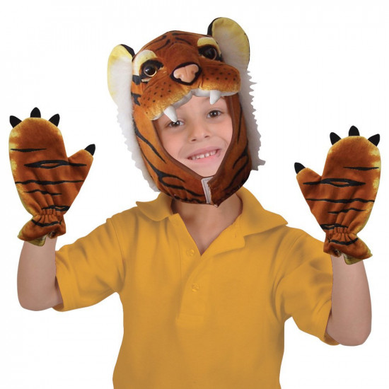 Máscara e Luvas de Tigre