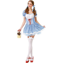 Fantasia Dorothy Mágico de Oz Vestido Clássica Adulto