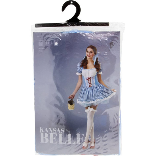 Fantasia Dorothy Mágico de Oz Vestido Clássica Adulto