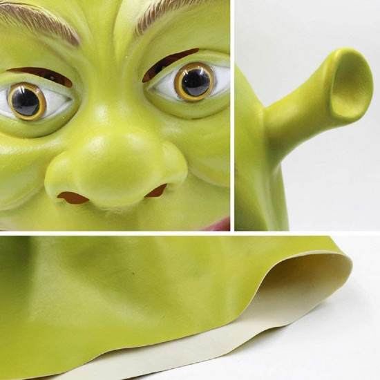 Fantasia Shrek Adulto Máscara de Látex Nova Fantasia Shrek Adulto Máscara de Látex Nova
