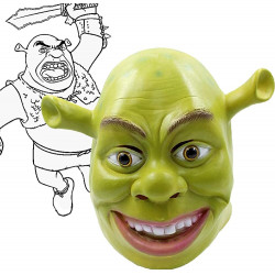 Fantasia Shrek Adulto Máscara de Látex Nova