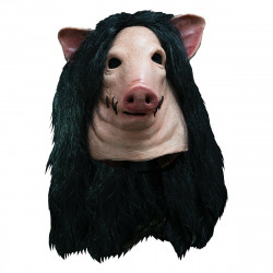 Máscara Adulto Billy de Jogos Mortais Saw Jigsaw Pig Porco Luxo