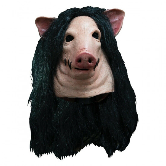 Máscara Adulto Billy de Jogos Mortais Saw Jigsaw Pig Porco Luxo