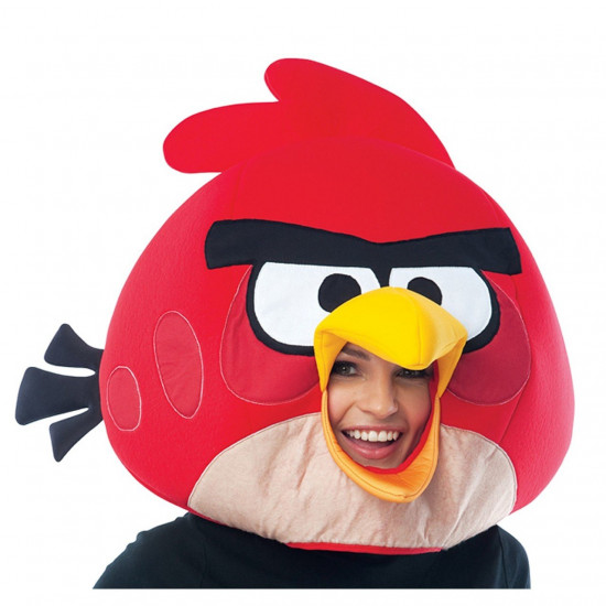 Máscara Angry Bird Vermelho Adulto Máscara Angry Bird Vermelho Adulto