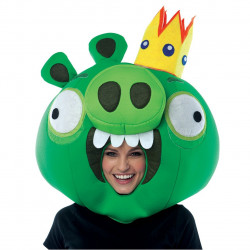Máscara Angry Birds Porco Verde Adulto