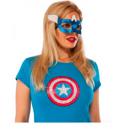 Máscara Capitão América Adulto Feminino