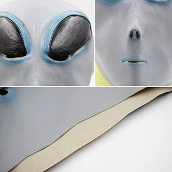Máscara de Alien Extraterrestre Cinza