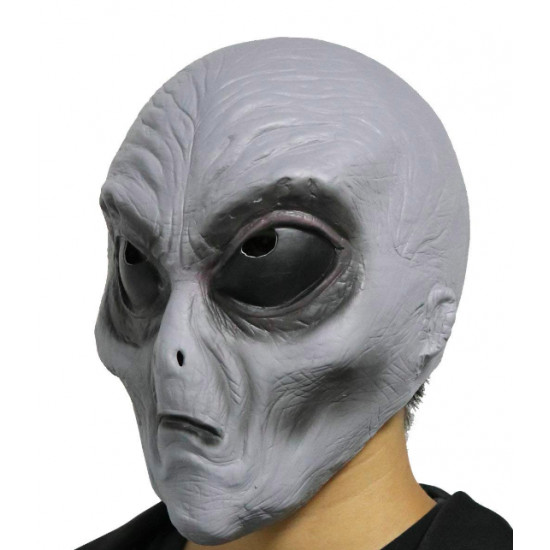Máscara de Alien Extraterrestre Luxo Cinza