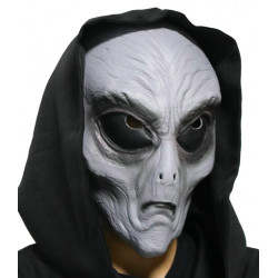 Máscara de Alien Extraterrestre Luxo Cinza