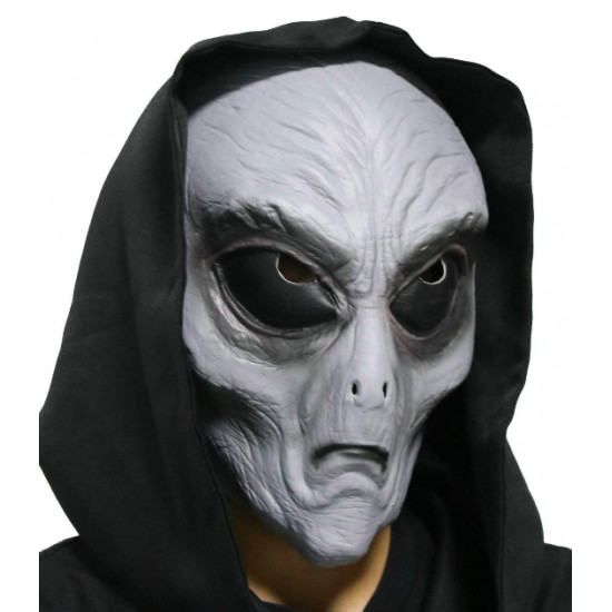 Máscara de Alien Extraterrestre Luxo Cinza