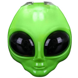 Máscara de Alien Extraterrestre Verde com Luz