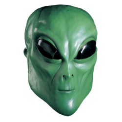 Máscara de Alien Extraterrestre Verde Luxo