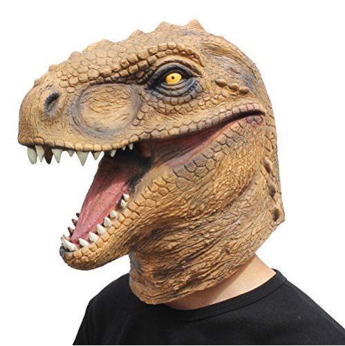 Máscara de Dinossauro Marrom